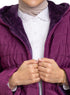 Purple Long Double Face Jacket - Khotwh